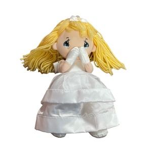 Aurora World Precious Moments Plush Doll Praying Wedding Angel White 2016 11"